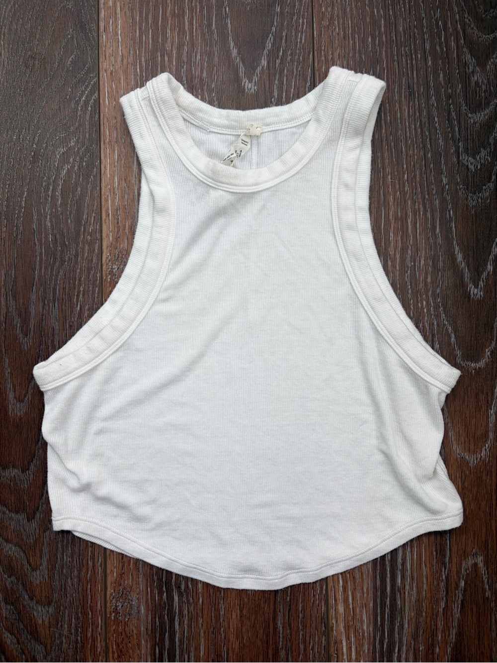 lululemon athletica White Ribbed Cropped Tank